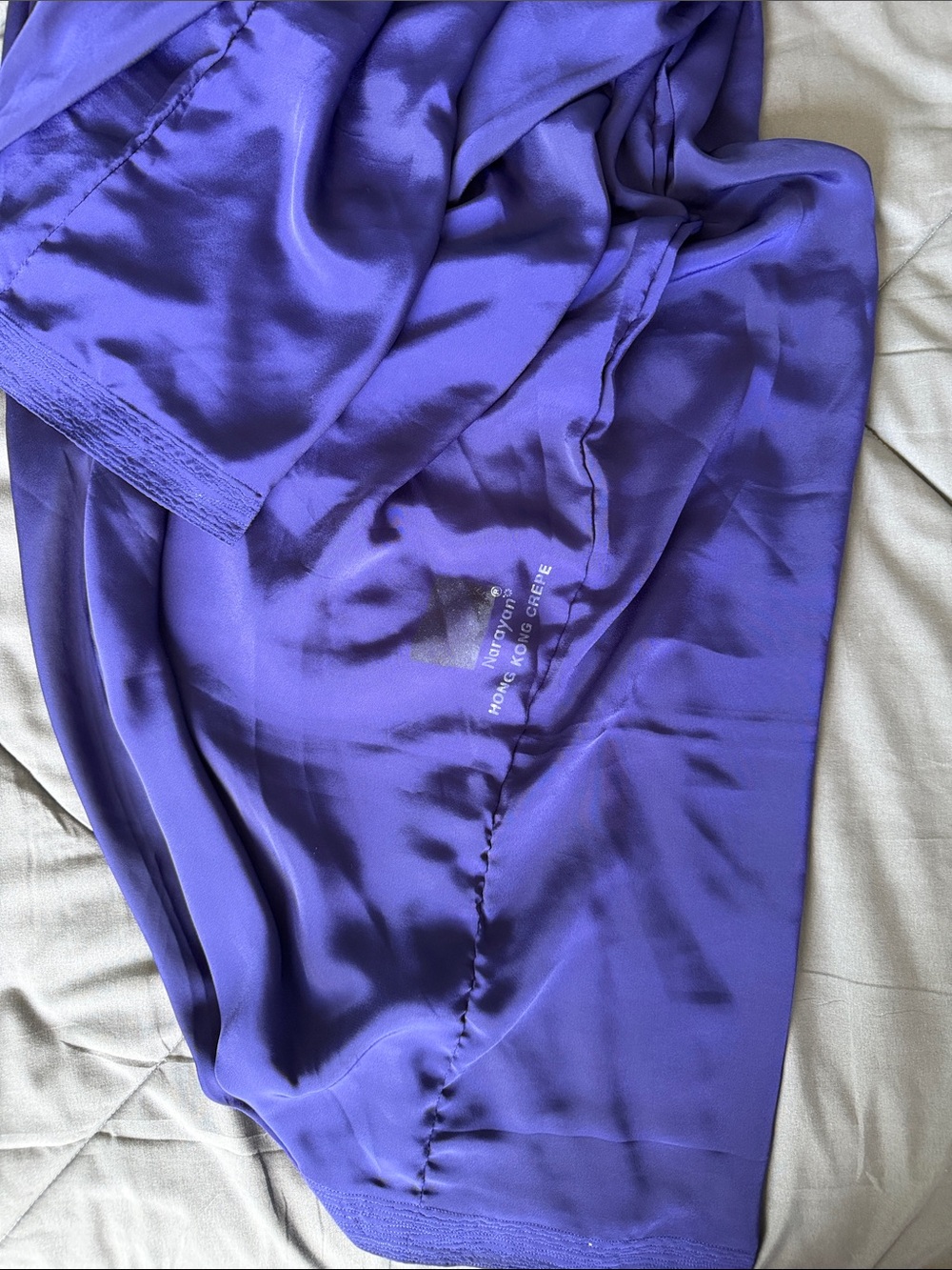 Navy Crepe Salwar Kameez - Heavy Work - Picture 8 of 10